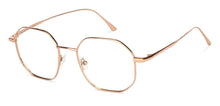 Load image into Gallery viewer, Rose Gold Hexagonal Full Rim Women Eyeglasses by John Jacobs-147403