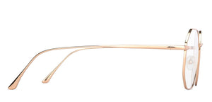 Rose Gold Hexagonal Full Rim Women Eyeglasses by John Jacobs-147403