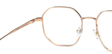 Load image into Gallery viewer, Rose Gold Hexagonal Full Rim Women Eyeglasses by John Jacobs-147403