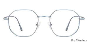 Blue Hexagonal Full Rim Unisex Eyeglasses by John Jacobs-147405