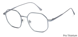 Blue Hexagonal Full Rim Unisex Eyeglasses by John Jacobs-147405
