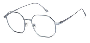 Blue Hexagonal Full Rim Unisex Eyeglasses by John Jacobs-147405