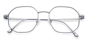 Blue Hexagonal Full Rim Unisex Eyeglasses by John Jacobs-147405