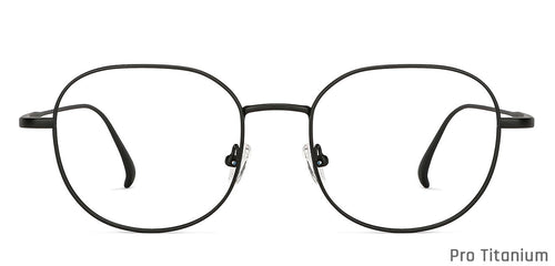 Black Round Full Rim Unisex Eyeglasses by John Jacobs-147408