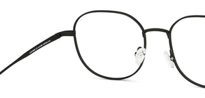 Black Round Full Rim Unisex Eyeglasses by John Jacobs-147408