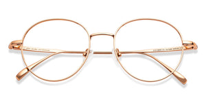 Gold Round Full Rim Unisex Eyeglasses by John Jacobs-147409