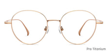 Load image into Gallery viewer, Gold Round Full Rim Unisex Eyeglasses by John Jacobs-147409
