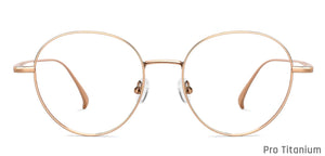 Gold Round Full Rim Unisex Eyeglasses by John Jacobs-147409