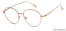 Load image into Gallery viewer, Gold Round Full Rim Unisex Eyeglasses by John Jacobs-147409