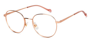 Gold Round Full Rim Unisex Eyeglasses by John Jacobs-147456