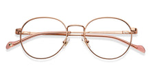 Load image into Gallery viewer, Gold Round Full Rim Unisex Eyeglasses by John Jacobs-147456