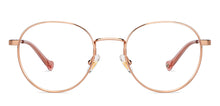 Load image into Gallery viewer, Gold Round Full Rim Unisex Eyeglasses by John Jacobs-147456