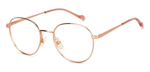 Gold Round Full Rim Unisex Eyeglasses by John Jacobs-147456