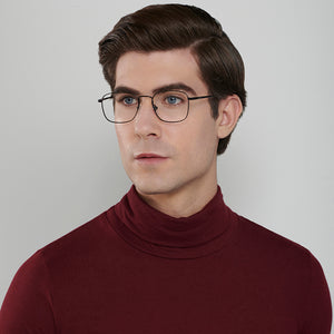 Black Rectangle Full Rim Unisex Eyeglasses by John Jacobs JJ-147463