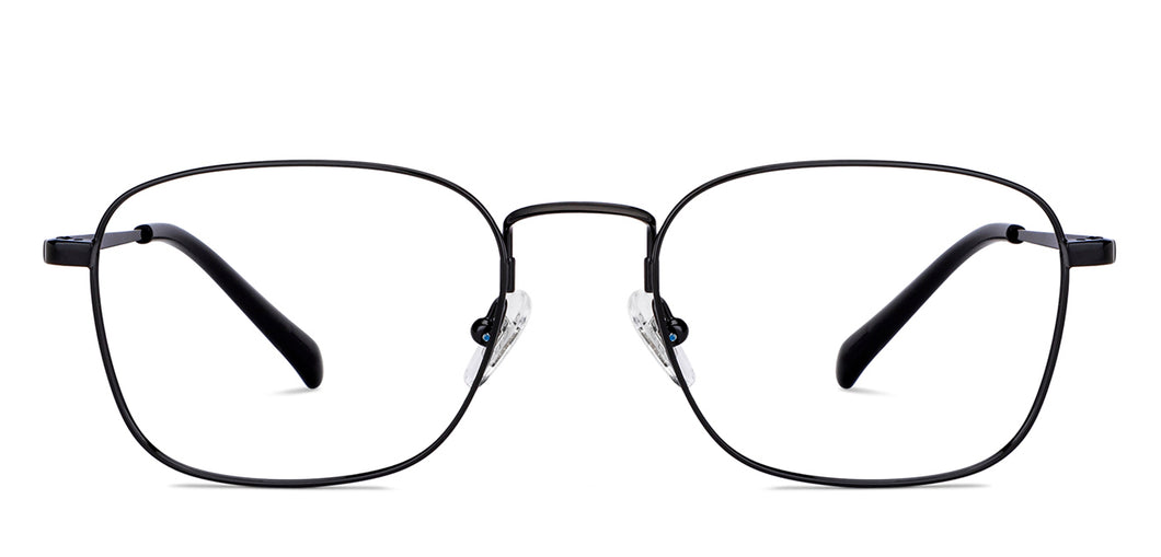 Black Rectangle Full Rim Unisex Eyeglasses by John Jacobs JJ-147463