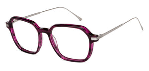 Purple Square Full Rim Women Eyeglasses by John Jacobs-147576