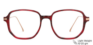 Red Square Full Rim Women Eyeglasses by John Jacobs-147580