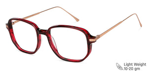 Red Square Full Rim Women Eyeglasses by John Jacobs-147580