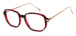 Red Square Full Rim Women Eyeglasses by John Jacobs-147580