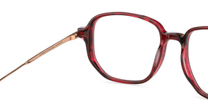 Red Square Full Rim Women Eyeglasses by John Jacobs-147580