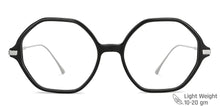 Load image into Gallery viewer, Black Hexagonal Full Rim Unisex Eyeglasses by John Jacobs-147586