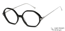 Load image into Gallery viewer, Black Hexagonal Full Rim Unisex Eyeglasses by John Jacobs-147586