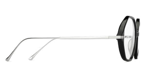 Black Hexagonal Full Rim Unisex Eyeglasses by John Jacobs-147586