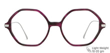 Load image into Gallery viewer, Purple Hexagonal Full Rim Women Eyeglasses by John Jacobs-147589