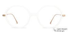 Load image into Gallery viewer, White Hexagonal Full Rim Women Eyeglasses by John Jacobs-147590