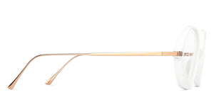 White Hexagonal Full Rim Women Eyeglasses by John Jacobs-147590