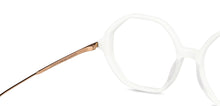 Load image into Gallery viewer, White Hexagonal Full Rim Women Eyeglasses by John Jacobs-147590