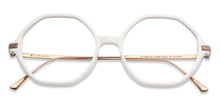 Load image into Gallery viewer, White Hexagonal Full Rim Women Eyeglasses by John Jacobs-147590