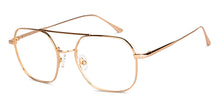 Load image into Gallery viewer, Gold Hexagonal Full Rim Unisex Eyeglasses by John Jacobs-147607