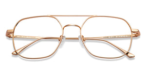 Gold Hexagonal Full Rim Unisex Eyeglasses by John Jacobs-147607