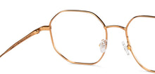 Load image into Gallery viewer, Gold Hexagonal Full Rim Unisex Eyeglasses by John Jacobs-147609