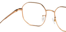 Load image into Gallery viewer, Gold Hexagonal Full Rim Unisex Eyeglasses by John Jacobs-147623
