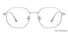 Load image into Gallery viewer, Silver Hexagonal Full Rim Unisex Eyeglasses by John Jacobs-147624