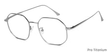 Load image into Gallery viewer, Silver Hexagonal Full Rim Unisex Eyeglasses by John Jacobs-147624