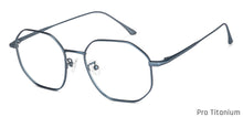 Load image into Gallery viewer, Blue Hexagonal Full Rim Unisex Eyeglasses by John Jacobs-147625
