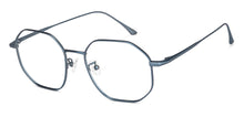 Load image into Gallery viewer, Blue Hexagonal Full Rim Unisex Eyeglasses by John Jacobs-147625