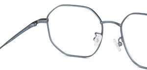 Blue Hexagonal Full Rim Unisex Eyeglasses by John Jacobs-147625