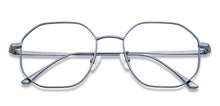 Load image into Gallery viewer, Blue Hexagonal Full Rim Unisex Eyeglasses by John Jacobs-147625