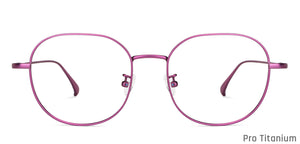 Purple Round Full Rim Women Eyeglasses by John Jacobs-147628