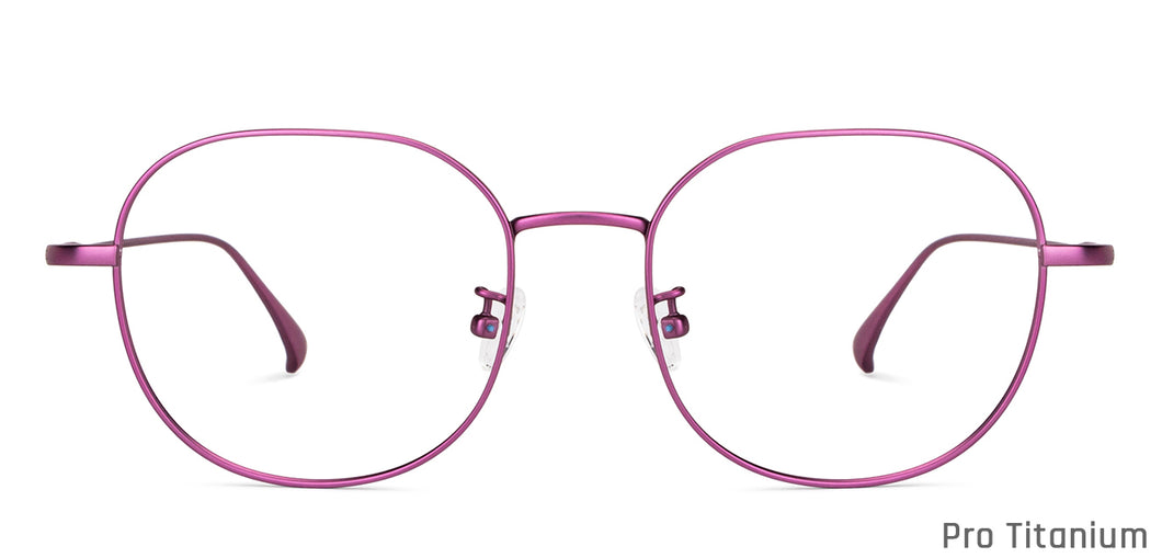 Purple Round Full Rim Women Eyeglasses by John Jacobs-147628