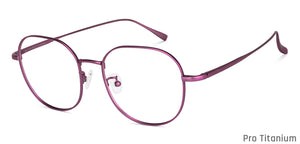 Purple Round Full Rim Women Eyeglasses by John Jacobs-147628
