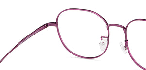 Purple Round Full Rim Women Eyeglasses by John Jacobs-147628
