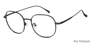 Gunmetal Hexagonal Full Rim Unisex Eyeglasses by John Jacobs-147629