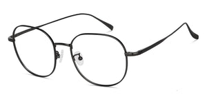 Gunmetal Hexagonal Full Rim Unisex Eyeglasses by John Jacobs-147629