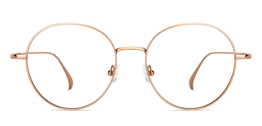 Copper Round Full Rim Unisex Eyeglasses by John Jacobs-147617