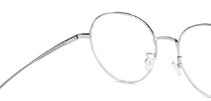 Silver Round Full Rim Unisex Eyeglasses by John Jacobs-147631
